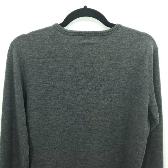 Men's Meriwool 100% Wool Mid-Weight Crew Neck Base Layer Long Sleeve Tee XL Gray - Picture 9 of 16
